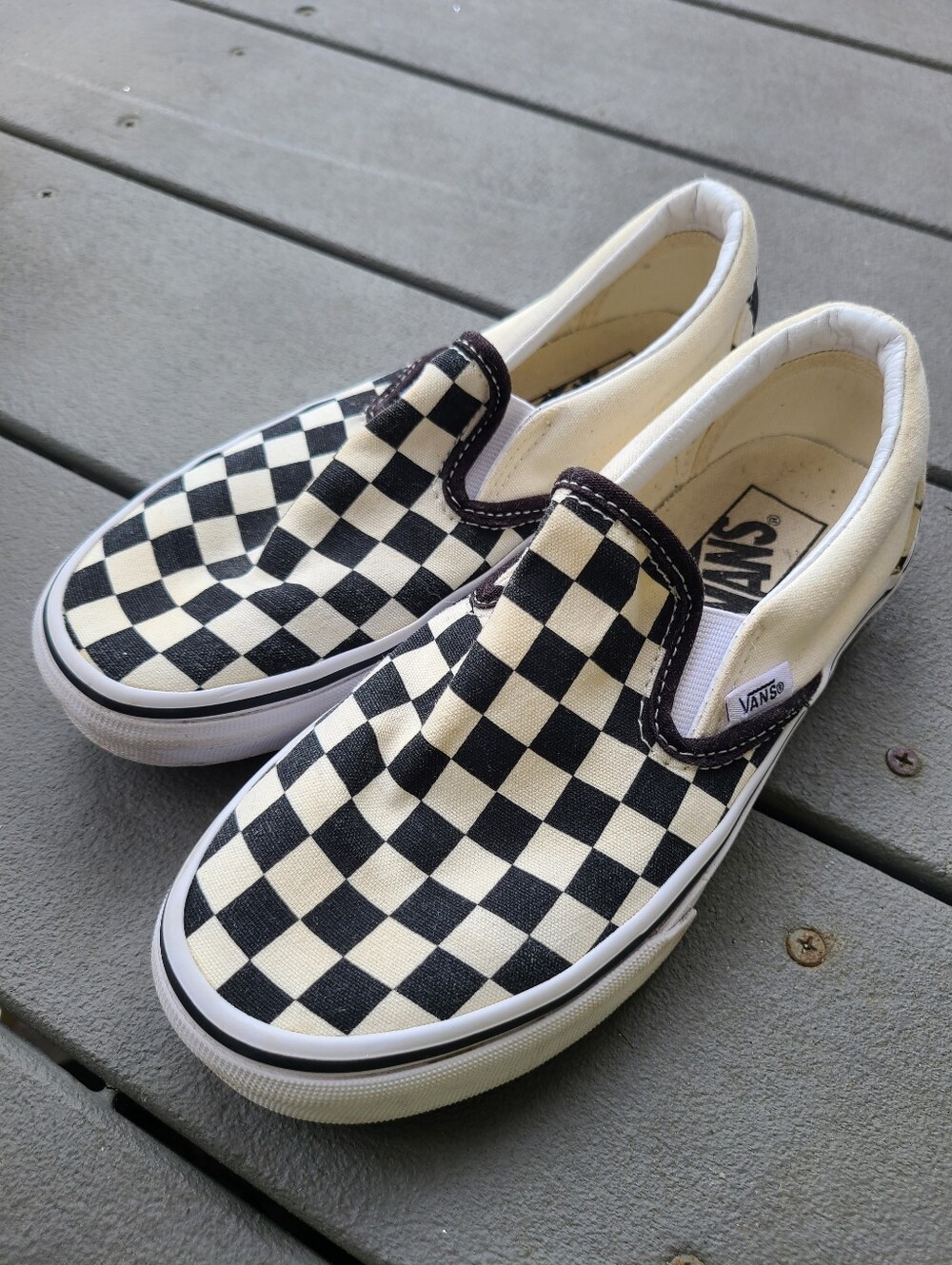 Vans unisex classic checkered slip skate sneaker Mens 4